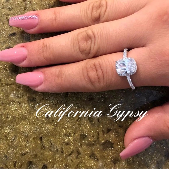 925 Silver Halo Ring - Picture 4 of 4